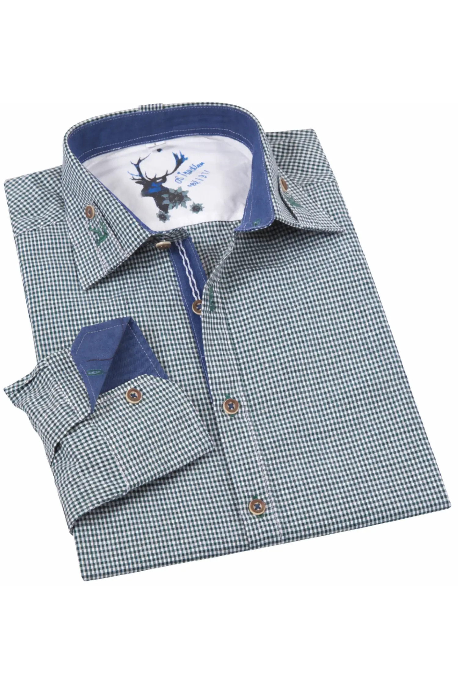 Grünes OS Trachten Hemd 