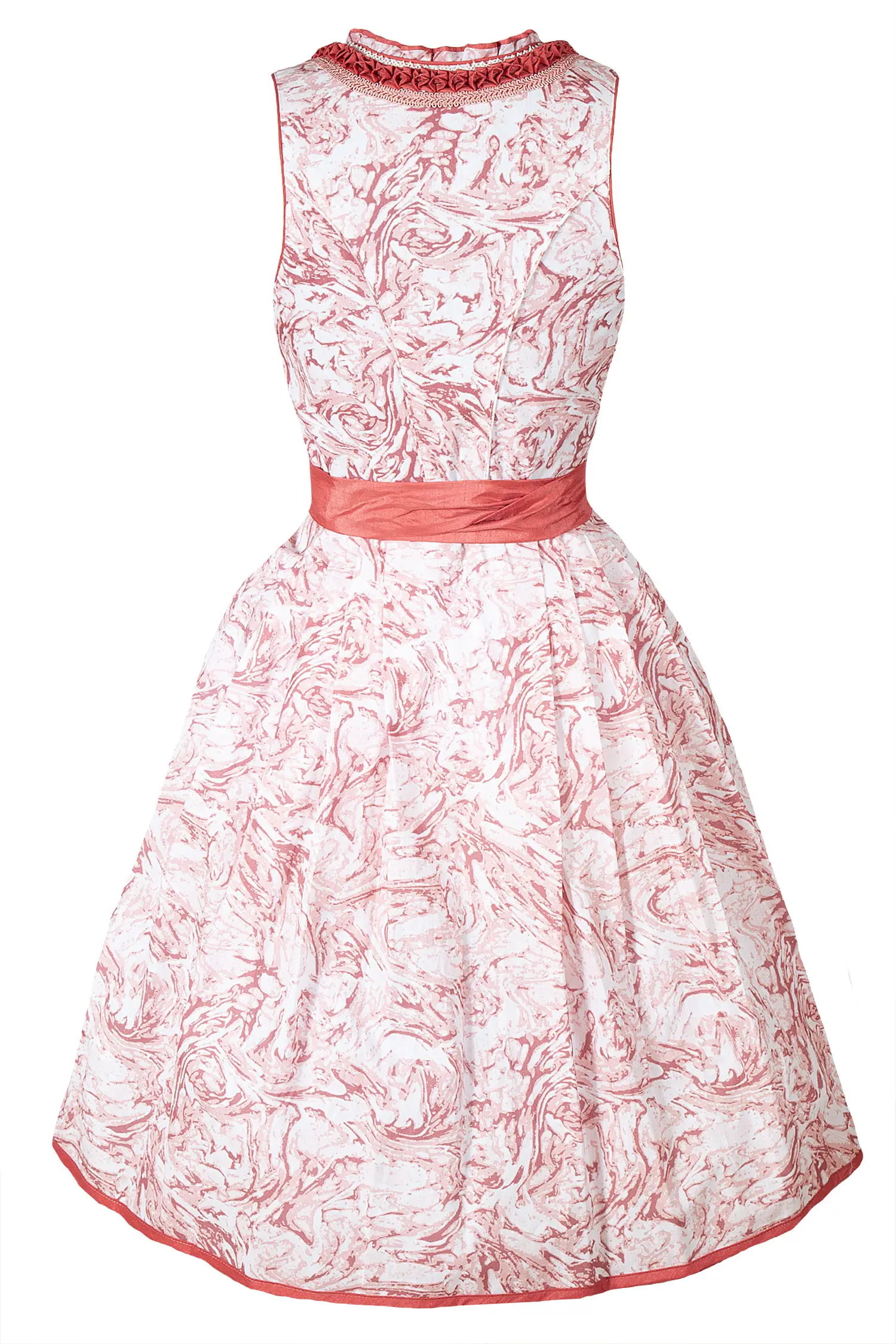 Auffälliges Dirndl von Gamsbock in rosa / rosewood - Rückansicht